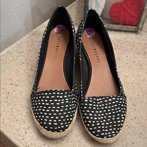 Lucky Brand Black and Tan Espadrilles